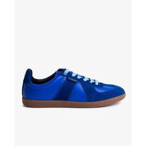 NEW FRESHY men's indie low top suede sneakers in blue/dark blue